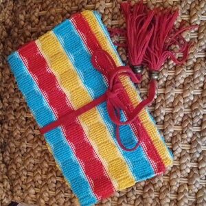 Casa Isota Made in Italy Bright Colors Woven Clutch